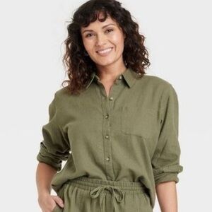 Universal Thread Relaxed Fit Linen Button Down